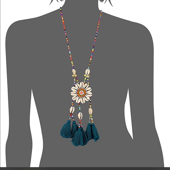 Panacea colorful shell tassel necklace - Picture 3 of 8